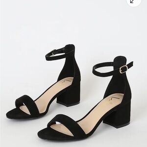 Lulu's Elegant Black Block Heels